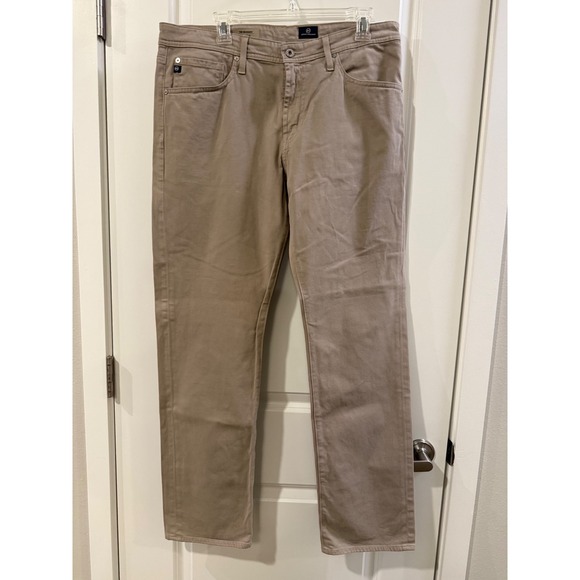 AG Adriano Goldschmied The Graduate Tailored Leg Khaki Pants Mens 34x32 1174SUD